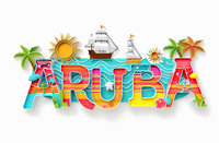 Aimant de réfrigérateur en résine personnalisé en gros, souvenir touristique d'Aruba, décoration de réfrigérateur, marque privée pour cadeau de voyage