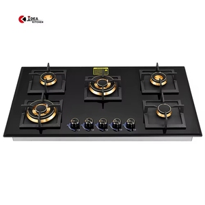 Modern Novel Design Five 100% Pure Copper Burner Gas <b>Hob</b> Kitchen Built in Cooktops Gas Stove Cooker - Product Image 1