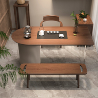 Ensemble table et chaises en bois massif de style nordique moderne, table à thé pour balcon, bureau, petit appartement, meubles de maison