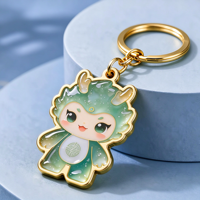 Porte-clés en métal émaillé sur mesure en gros, ODM OEM, personnalisé avec des personnages d'anime et de dessins animés, cadeau promotionnel personnalisé