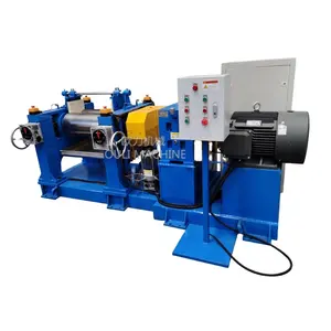 Plastic Rubber Compound 2 Roll Mill Machine Open Type Rubber Mixing Mill With Automatic Rubber Mixer