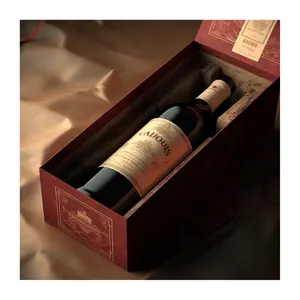 Single set red wine paper packaging gift box