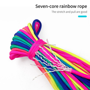 Bán Buôn 100ft 4Mm Cầu Vồng Màu Paracord Dù Dây Dây Dây Mil Spec 7 Sợi Leo Núi Cắm Trại Dây - Product Image 4