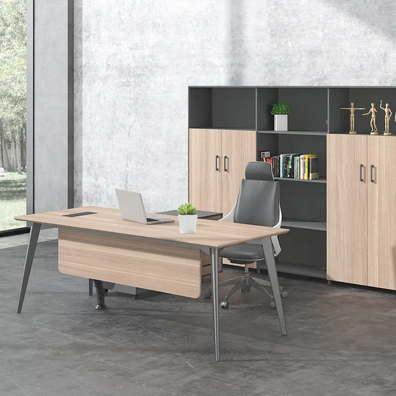 Furnitur Kantor Modern Baru Desain Meja Kerja Direktur Eksekutif Kantor Meja Eksekutif Manajer Meja Kantor Berbentuk L