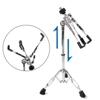 Adjustable Height Portable Snare Drum Stand - Instrument Holder Base Drum Bracket for 12'' to 14'' Diameter Drums