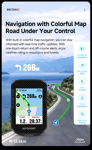 BSC300T Waterproof Wireless Bike GPS Speedometer Road <strong>MTB</strong> Bicycle <strong>Computer</strong> with BLE Ant+ for Cycling - Product Image 5