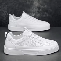 Chaussures blanches de haute qualité pour hommes, respirantes et décontractées, baskets antidérapantes à semelle épaisse, chaussures de sport confortables pour hommes