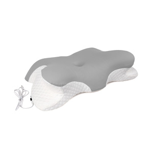 Butterfly Shaped Heated <b>Memory</b> Foam <b>Pillow</b> Dark Gray White Neck Support Sleeping <b>Pillow</b> With Heat Function - Product Image 2