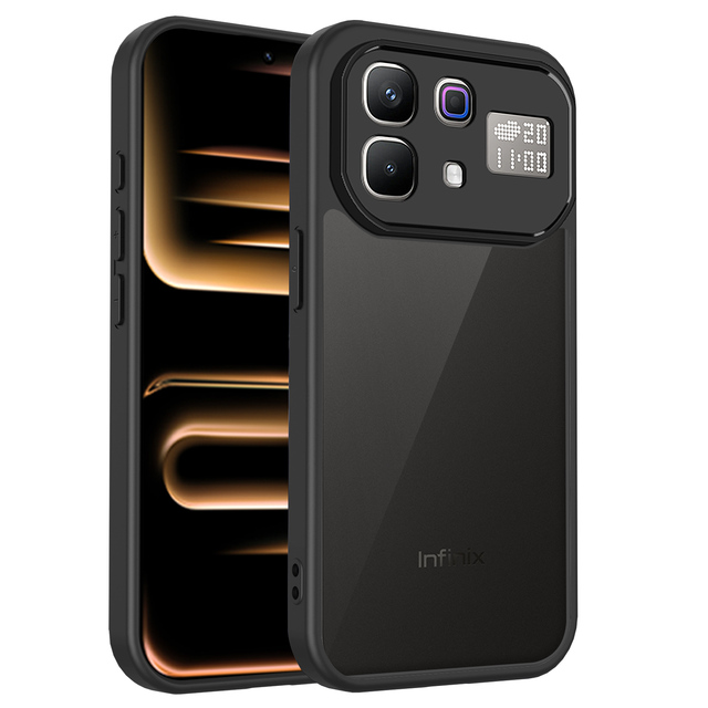For Infinix Note 60 Pro 5G/X6878 / Note 60 5G/X6879 Case Ultra Thin Soft TPU Frame Clear Black Matte PC Back Shockproof Cover