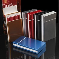 Étui à cigarettes fin pour femmes, lot de 20, disponible en 6 couleurs, compact, tendance, durable, portable, avec logo personnalisé, vente en gros