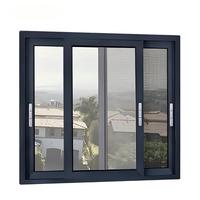 Ventana Corredera de Aluminio de 2 Vías con Certificación NFRC AS2047 de AOSTTER, Vidrio Templado Resistente a Huracanes, Riel Oculto para Villa