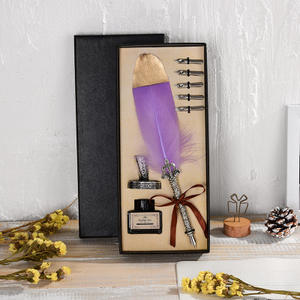 Custom <b>Novelty</b> Quill Pen <b>Christmas</b> <b>Gift</b> Dip Pen Set Vintage School Student Fountain Pen - Product Image 2