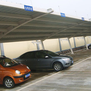 Structure en acier pour carport, toit plat, 2 places de stationnement, garage extérieur étanche, fabriqué à Guangzhou - Product Image 3