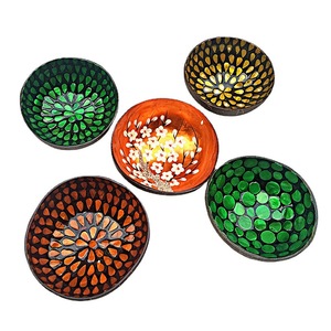 Hot bán thân thiện với môi không độc hại vỏ dừa bát & chủ với muỗng ngã ba biểu tượng tùy chỉnh thủ công mỹ nghệ thiết kế truyền thống khắc - Product Image 4