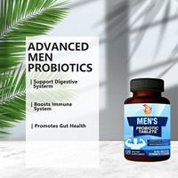 Comprimés Probiotiques Premium pour Hommes 60 Milliards de UFC 14 Souches Prébiotiques Antioxydants Gestion du Métabolisme pour la Santé Intestinale, Immunitaire et Digestive