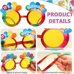 Lunettes d'<span class=keywords><strong>anniversaire</strong></span>, lunettes de soleil joyeux <span class=keywords><strong>anniversaire</strong></span>, lunettes fantaisie <span class=keywords><strong>pour</strong></span> femmes et filles, accessoires de fête - Product Image 3