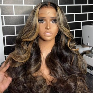HD xoăn 40 làm nổi bật sâu sóng 5x5 glueless sẵn sàng mặc Ombre 13x6 ren phía trước tóc giả tóc con người 13x4 ren phía trước tóc giả - Product Image 1