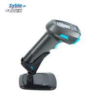 Lecteur de codes-barres sans fil robuste avec écran Syble 2.4G+BT Lecteur de codes-barres 1D 2D QR Lecteur de codes-barres portable AK-T3030DB