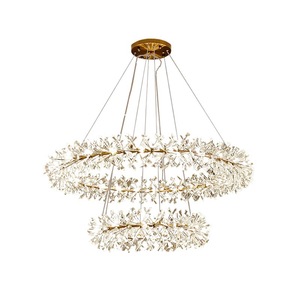 โคมไฟระย้าคริสตัลลายดอกไม้ธีมหิ่งห้อยสุดสร้างสรรค์ สำหรับห้องนอนใหญ่สุดหรู วิลล่าสไตล์โพสต์โมเดิร์น บันได และห้องนั่งเล่น - Product Image 4