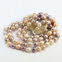 Collier ras du cou FEIRUN 9-10mm AA+ Edison 36 pouces en perles, bijou fantaisie épais et tendance pour femme