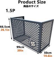 Cubierta de Aluminio para Aire Acondicionado, Diseño Personalizado, Protección de Privacidad para Exteriores, Resistente a la Intemperie, Fácil de Montar
