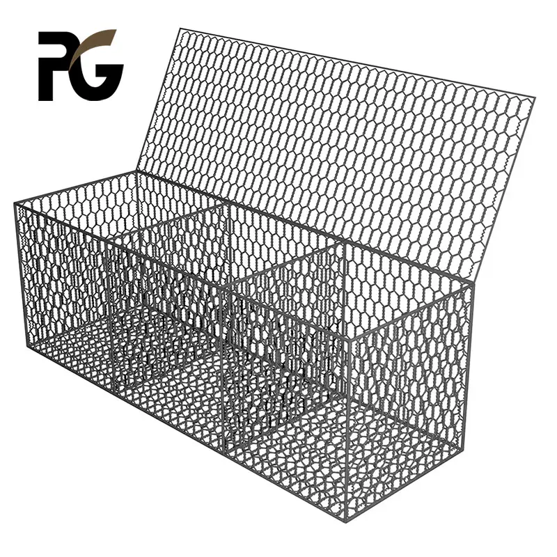 Anping Fábrica Galvanizado E Pvc Revestido De Pedra Gaiola/Gabião Caixa/Rock Cheio De Cestas De Gabião