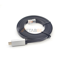 Cable de Consola USB C a RJ45 con Chip FTDI, Adaptador Serial Plano de 30 cm con Carcasa de Aluminio para Depuración de Switches y Routers
