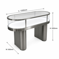 Vitrines en acier inoxydable modernes et personnalisées, d'inspiration luxueuse, adaptées aux montres et aux présentoirs de bijoux haut de gamme
