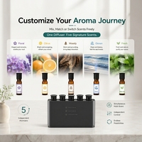Diffuseur d'arômes WIFI sans eau de luxe, plusieurs bouteilles d'huiles essentielles, diffuseur de parfum électrique de table, télécommande, maison, hôtel