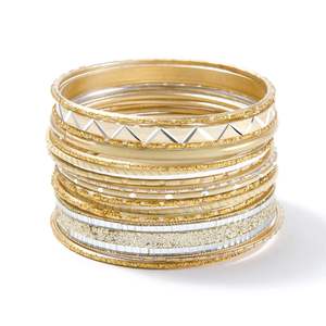 Juego de Brazaletes de Cable Tallado en Aleación de Cobre Chapado en Oro de 18K para Mujer, Último Modelo 2020, Elegante para Bodas y Compromisos, Directo de Fábrica - Product Image 1