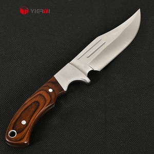 Couteau de chasse en acier inoxydable avec manche en bois, couteau <span class=keywords><strong>Okapi</strong></span> à lame fixe, couteau de survie tactique - Product Image 4