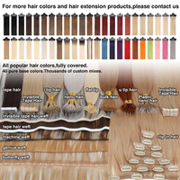 Extensions de cheveux blondes 100 grammes 22 pouces, trame Genius double face, cheveux humains vierges Remy 100%, trame invisible en PU, vente en gros