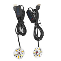 Placas de Circuito LED de 5V con Cable USB, 31/44/46/50/58mm, Blanco CCT 2700K, Blanco Cálido, Regulable, Chip LED PCB, Lámparas Personalizadas DIY, Luz Nocturna