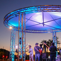 Structure de scène rotative DMX en aluminium pour éclairage de club