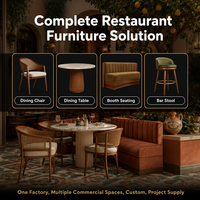Meubles de restaurant de luxe, banquettes, table et chaises de salle à manger commerciales, ensemble de mobilier pour café, hôtel, design moderne sur mesure