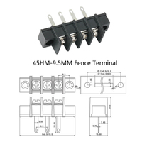 Bloc de jonction électrique avec oreilles de montage, connecteurs de fils 3P 4P 6P 8P 9,5 mm, couleur PA66, 300V 10A pour PCB