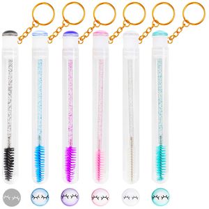 Brosse de nettoyage pour cils mini en tube avec logo personnalisé, brosse à mascara et extensions de cils, porte-clés – Meilleure vente - Product Image 6