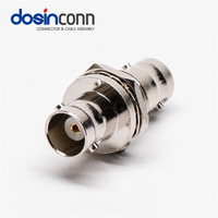 Adaptateur BNC Femelle vers BNC Femelle avec Adaptateur Coaxial Droit Blanc 12g-sdi Sdi Isolation Washer 50 Ohm 75 Ohms Câble à Sertir DC
