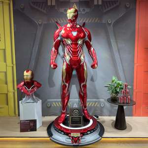 Estatua de personaje de <span class=keywords><strong>Marvel</strong></span> de tamaño real personalizada MK50 Iron Man, artesanía de resina, escultura de fibra de vidrio de superhéroe para decoración del hogar - Product Image 4