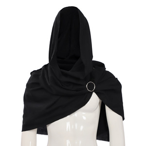 Mittelalterlicher Renaissance-Kapuzenschal mit Ringschnalle, Vintage-Umhang für Halloween-Cosplay-Kostüme für Männer und Frauen - Product Image 4