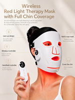 Nouveauté, masque facial sans fil à commande sans fil, LED 360 pièces, masque infrarouge 3D, masques faciaux LED, masque à lumière rouge pour usage domestique