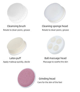 5-1 cepillo de limpieza <span class=keywords><strong>Facial</strong></span> eléctrico depurador cara masajeador maquillaje cepillo sónico rotación portátil impermeable limpiador de la cara - Product Image 3