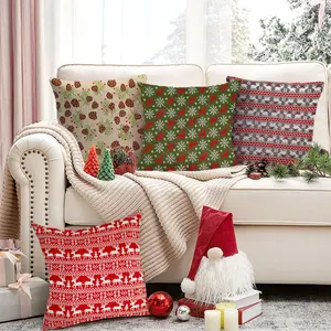 CUSTOM 장식 니트 던지기 베개 커버 크리스마스 농가 스웨터 스퀘어 따뜻한 쿠션 커버 소파, 침대
