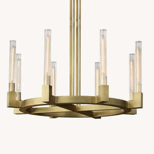 Lámparas Colgantes Modernas de Latón Dorado de Lujo Americano, Lámpara de Araña de Diseño Industrial Retro para Villa, Restaurante, Sala de Estar - Product Image 4