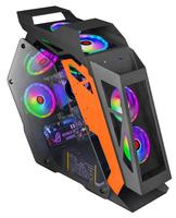 Mechades Mid Tower Gaming PC Case ATX Computer Case with RGB Light