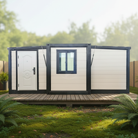 Vente directe usine – Maison conteneur en acier de 20 pieds à double aile extensible, avec chambre et espace de vie simple et confortable