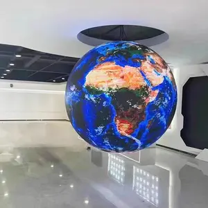 ในร่ม P2 P2.5 Led ดิจิตอลบอล 4M ผนังวิดีโอที่สมบูรณ์แบบระบบ RGB 3D ลูกโลกลูกโลกขนาดใหญ่ Led ทรงกลมจอแสดงผลโดมหน้าจอ Led