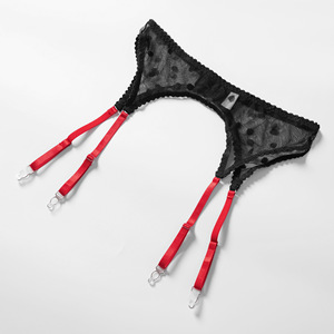New High Quality Contrast Color Transparent Mesh Lingerie <b>Set</b> <b>Sexy</b> Polka Dot Three Piece Bra Brief <b>Set</b> - Product Image 3