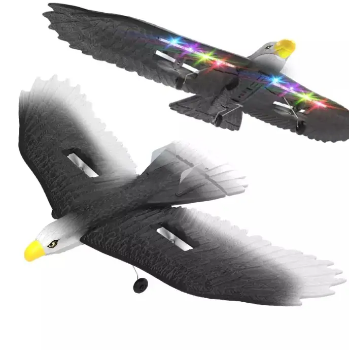 EPP Foam 2.4G Outdoor 3CH Remote Control Electric Fix Wing Glider Plane Stunt Aircraft LED Lights Rc Flying Eagle Toys For Kids
