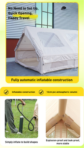 China Factory Günstige 2 4 6 Personen Wasserdicht Atmungsaktiv Tragbar Aufblasbar Familien Camping Zelt Für Wandern im Freien - Product Image 4